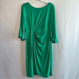 Connected Apparel Green Long Sleeve Dress - Size 14